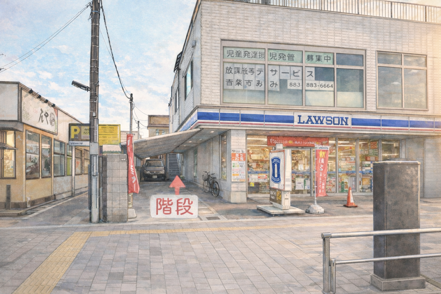 雀宮教室の入口案内1