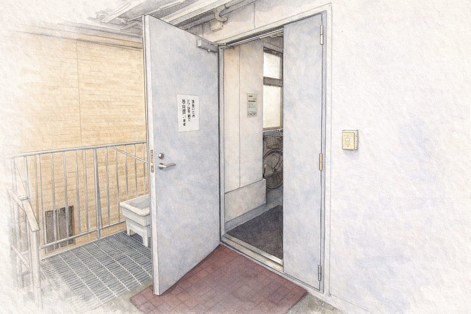 雀宮教室の入口案内2