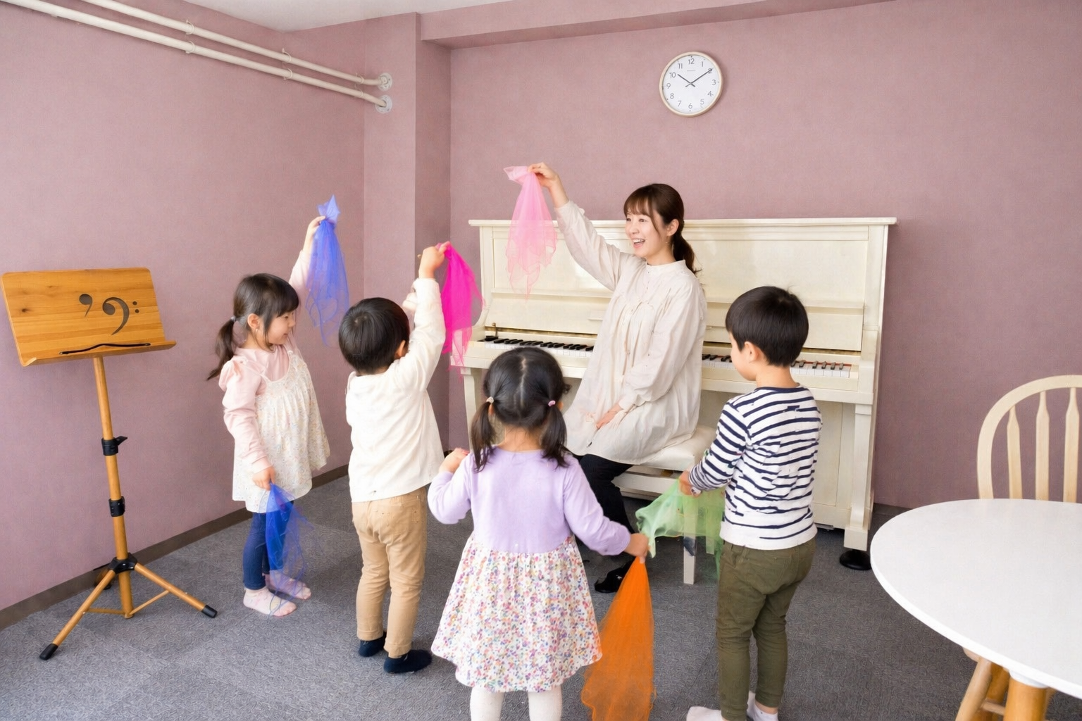 リトミックのレッスンで耳と脳を育てます！